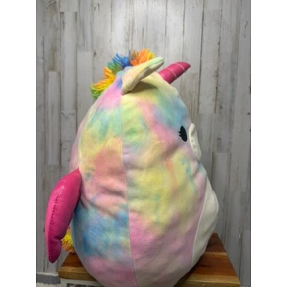 Squishmallow Esmeralda Rainbow Tie Dye Unicorn 24" Plush Toy - Picture 2 of 5